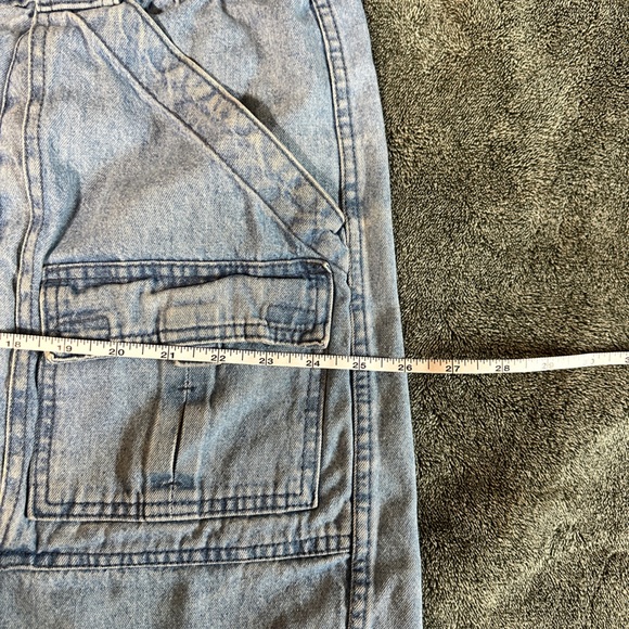 St. John's Bay Light Blue Denim Shorts with Button Detail - Picture 5 of 5